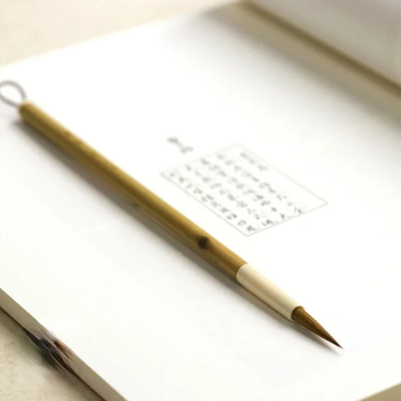 Slim Gold Style Weasel Hair Chinese Calligraphy Brush Small Regular Script Writing Brush Watercolor Painting Fine Scriptliner