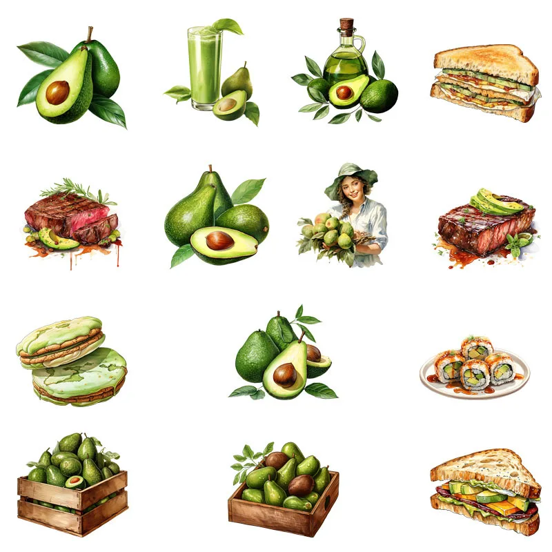 

21cm Cartoon Fruit Avocado Iron On Heat Transfer Sticker For Clothes DTF Pinted Vinyl Thermal Appliques Washable T-Shirt Decal