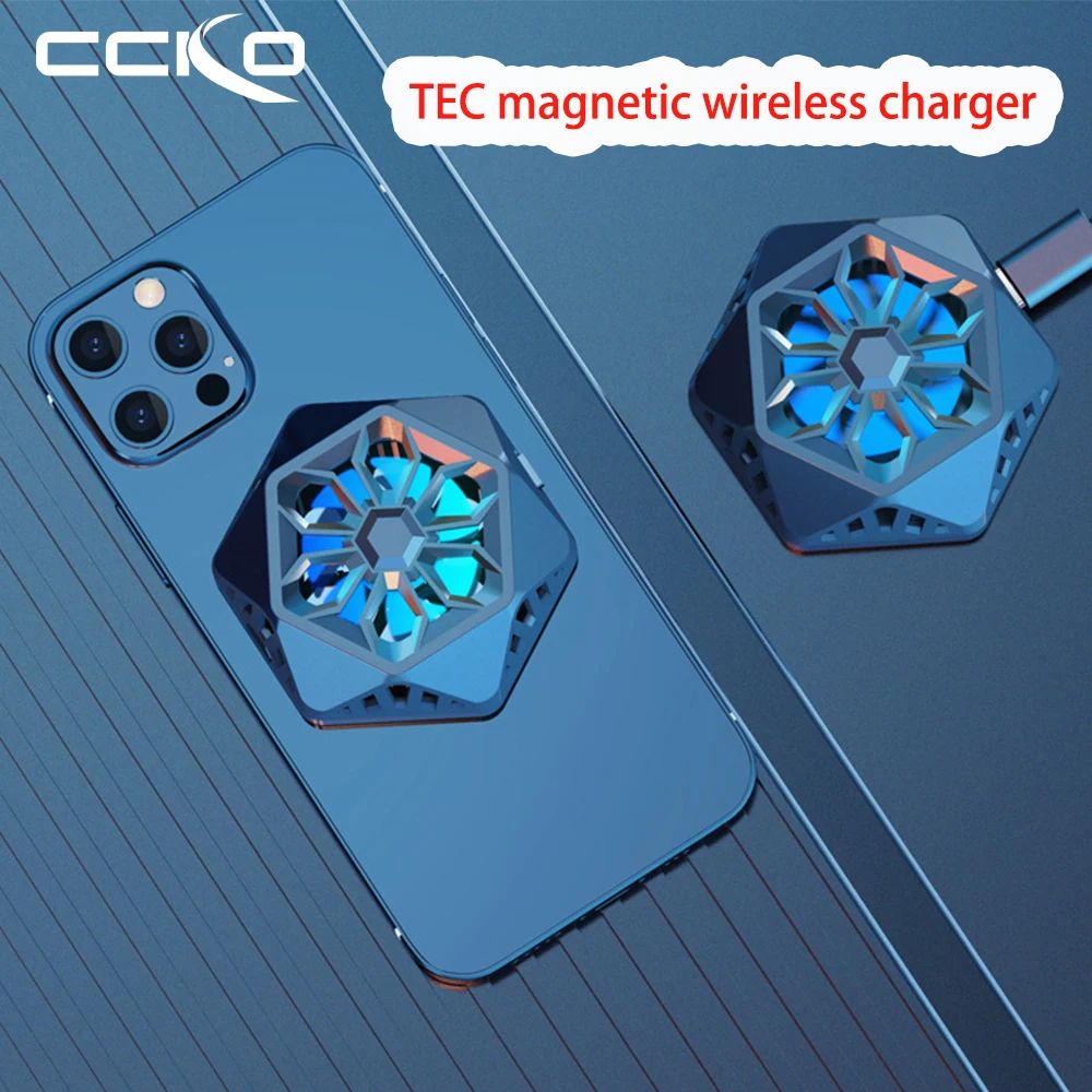 

TEC Magnetic Wireless Charger Cooling Fast Wireless Charging Station For Samsung Xiaomi Huawei