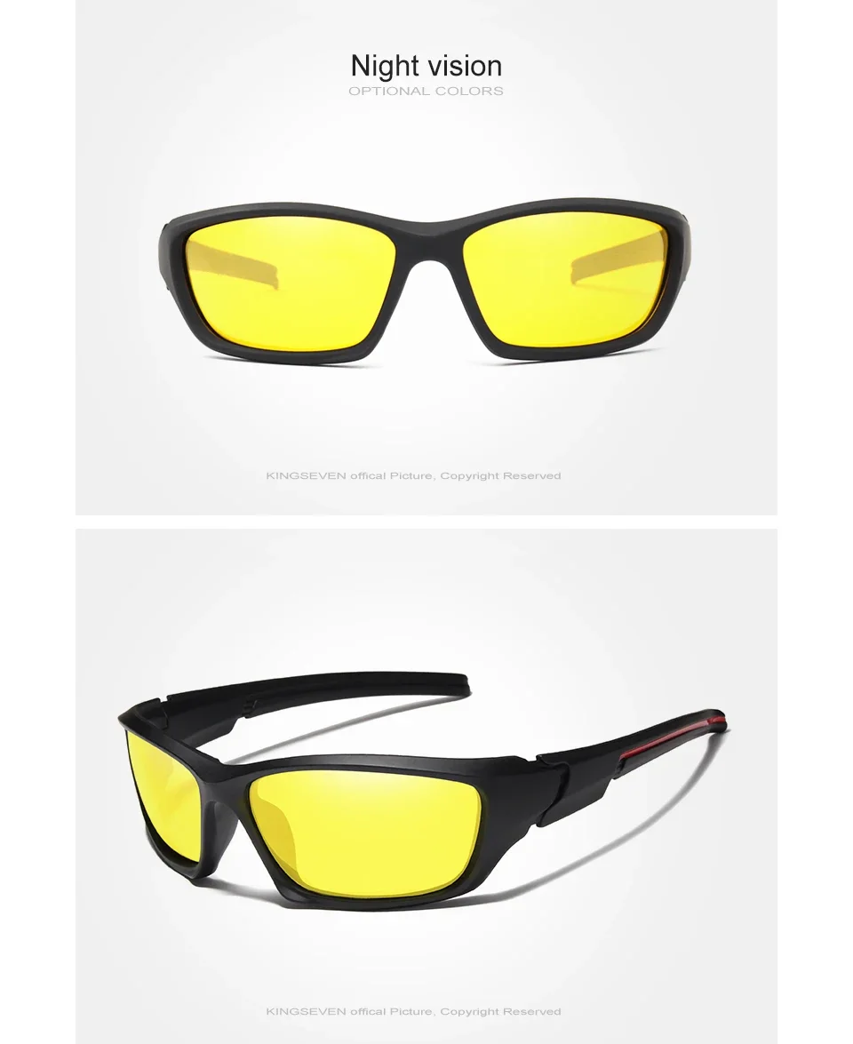 KINGSEVEN Sport Polarisierte Sonnenbrille Männer Brille TR90 Material Anti-UV Fahrrad Sonnenbrille Komfort Brillen – Detail 8