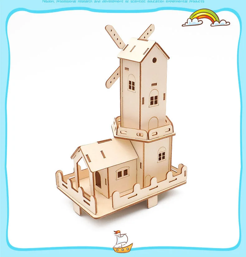 لتقوم بها بنفسك ألعاب علمية أداة تجريبية الجذعية عدة الأطفال طاحونة كهربائية منزل نموذج وسائل تعليمية للأطفال تعلم التعليمية #5