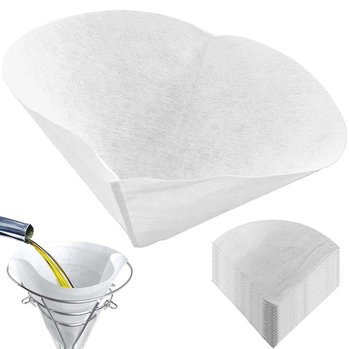 30 pçs fritadeira filtro de óleo cone filtros maple xarope conjunto de filtros não tecidos cones filtro de óleo de cozinha para acessórios de cozinha