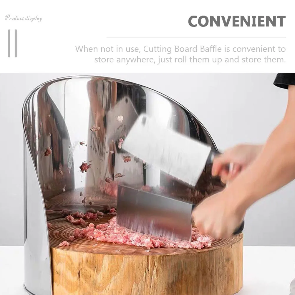

Cutting Board Baffle Compact Splatter Guard Roll Up Storage Kitchen Oil Proof Shield Countertop Protection Chopping Board