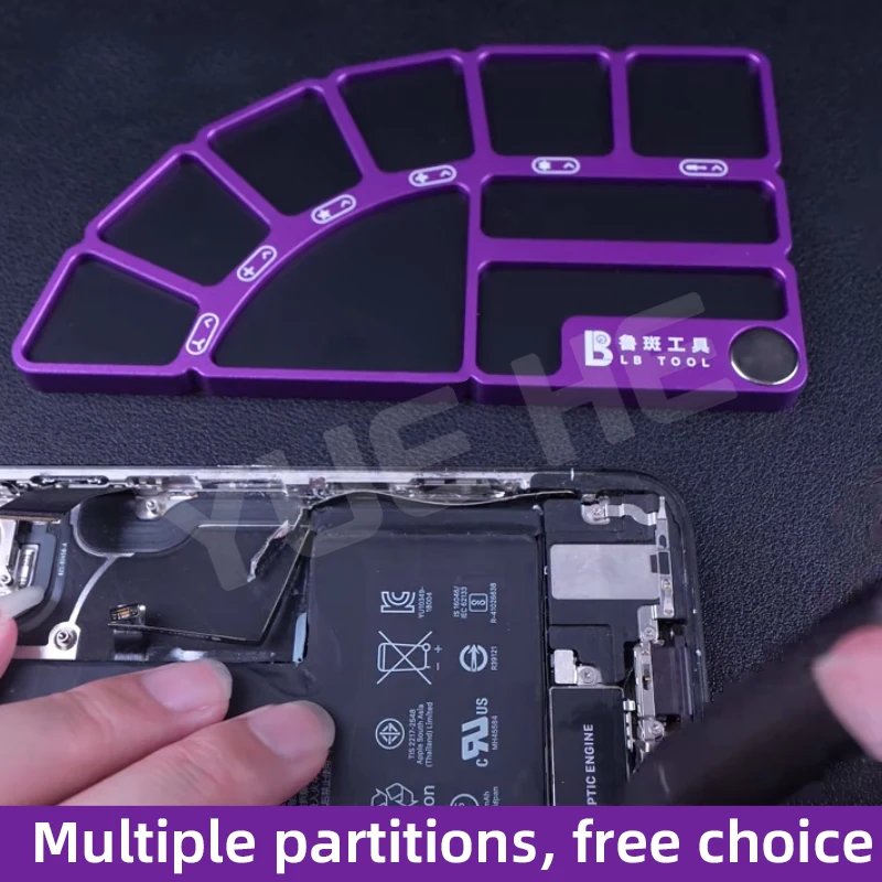 

Магнитный алюминиевый коврик для хранения винтов LB TOOL SST-1 для ремонта мобильных телефонов/компьютеров и планшетов