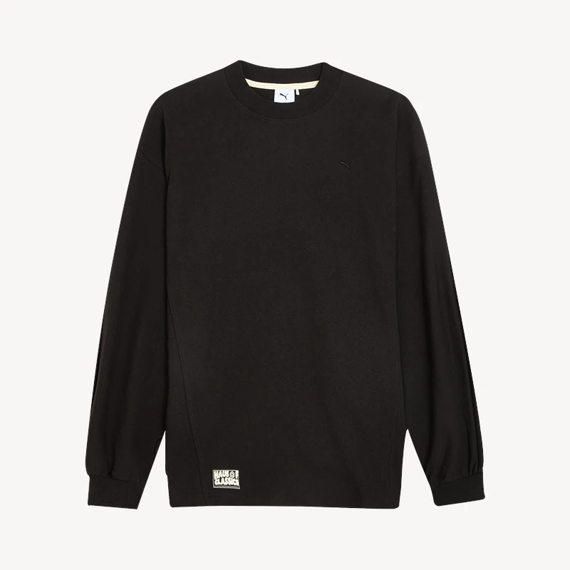 

PUMA Genuine Spring/Autumn Unisex Oversized Emblem Round-Neck Loose Long-Sleeve T-Shirt 631556-01