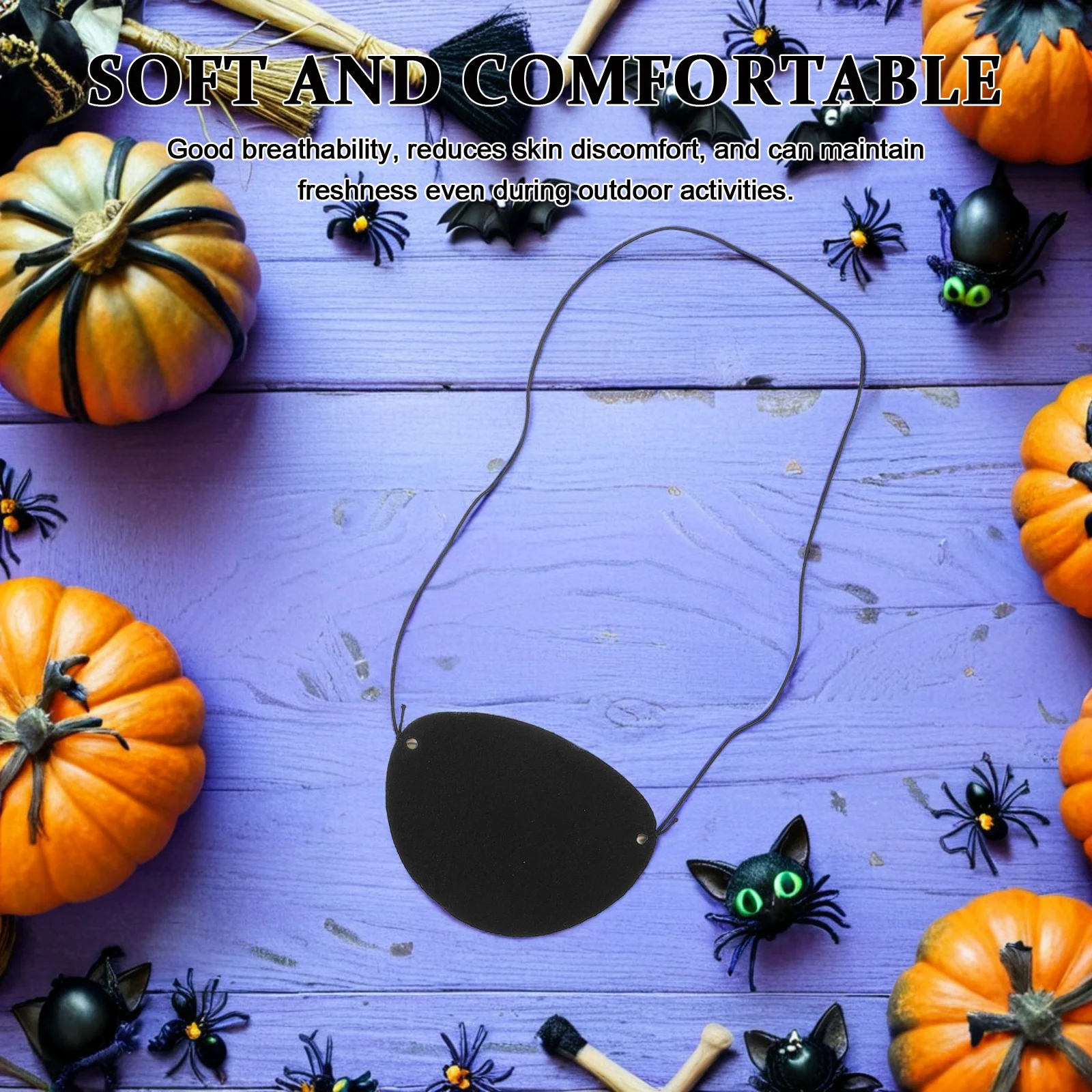 96 قطعة من رقع عين القراصنة من اللباد للهالوين، رقعة عين واحدة للبالغين، حزام مطاطي، مستلزمات الحفلات التنكرية