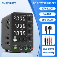 Fuente de Alimentación de Laboratorio Jesverty DC, 30~120V, Fuente de Alimentación de Banco, Regulación de Voltaje y Corriente por Codificador, Voltaje de Entrada Dual 220V/110V