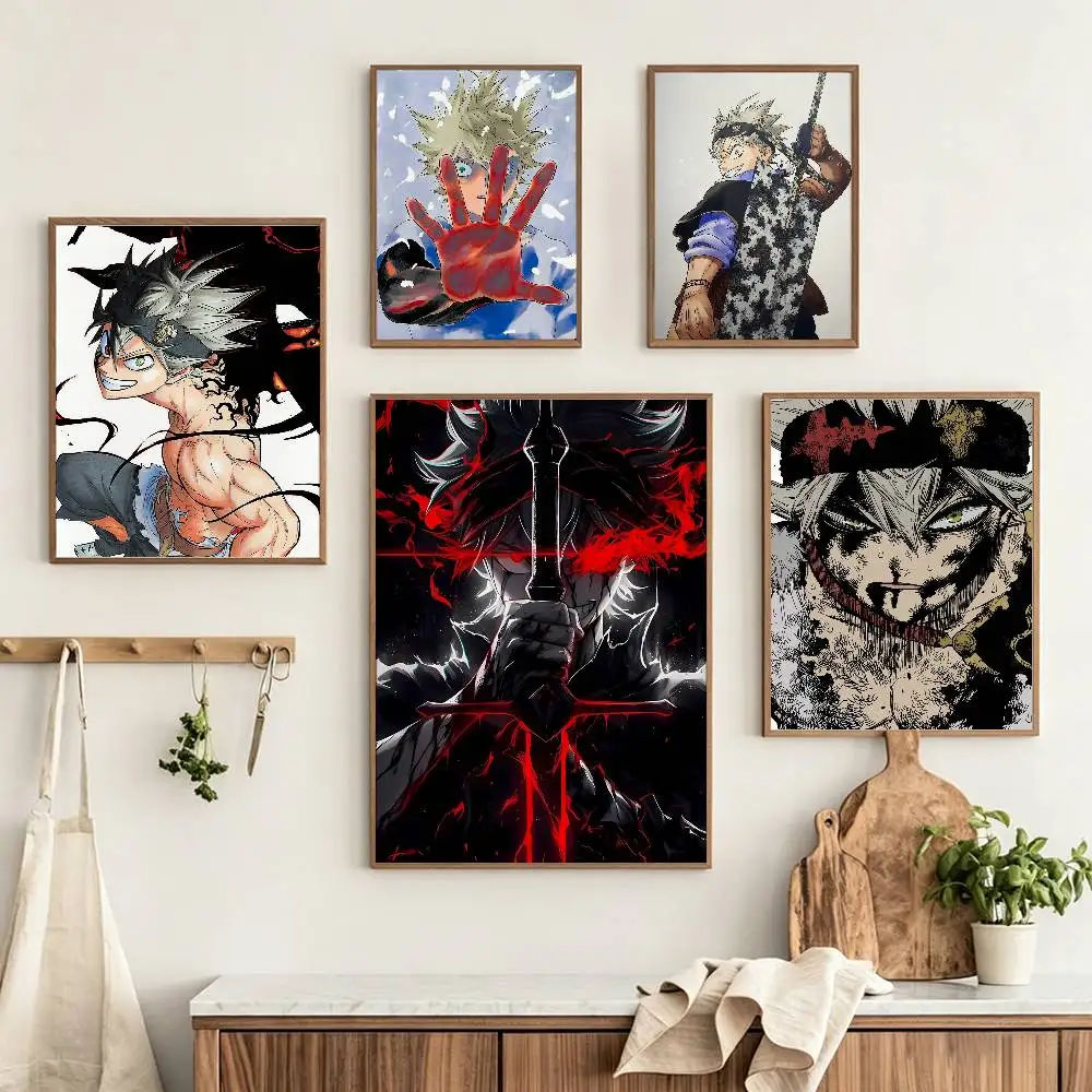 Black Clover A-Asta Anime Customizable HD Self Adhesive Waterproof Wall Art Poster