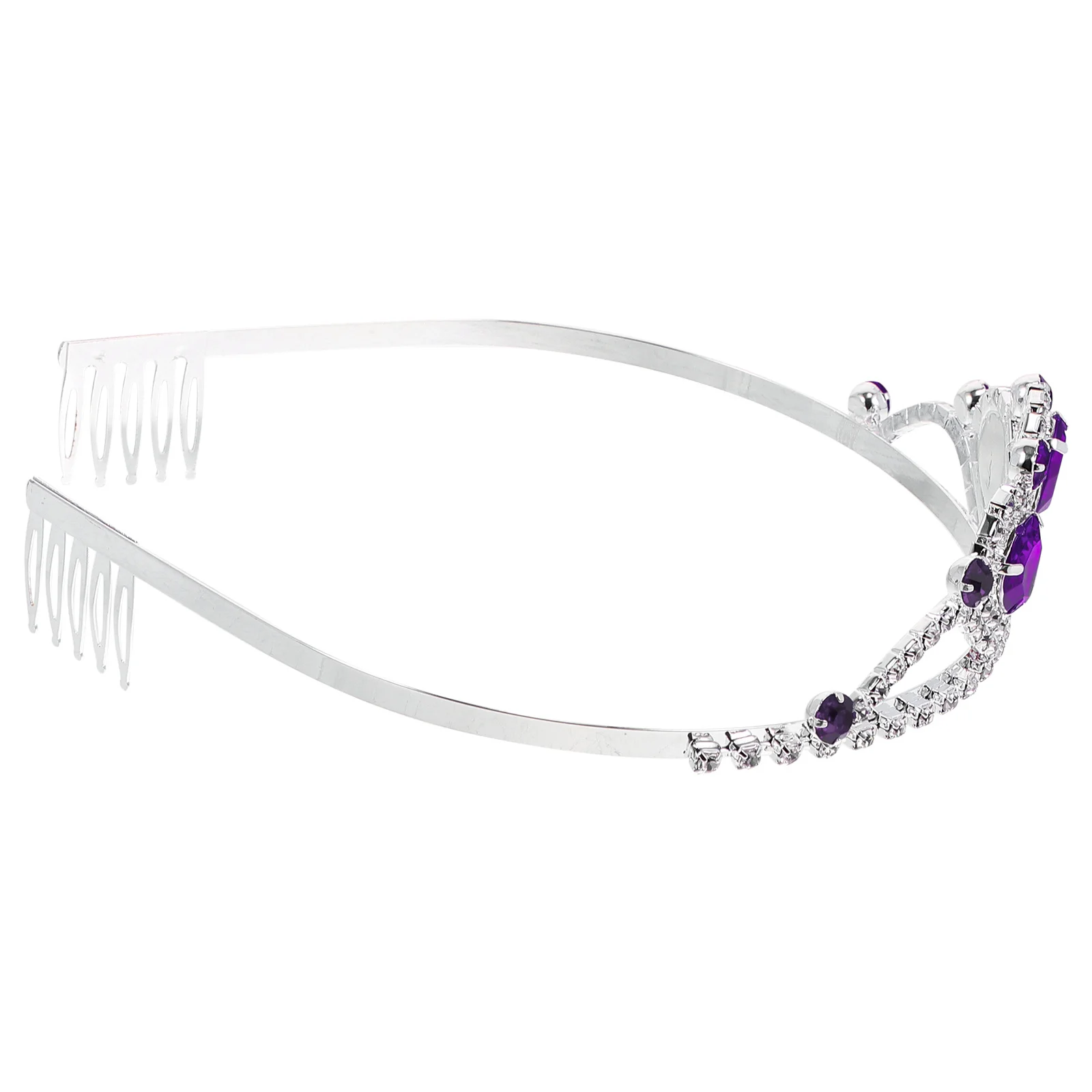 

1pc Rhinestone Crown Headdress Elegant Bride Tiara For Wedding Party Banquet Charming Girl Exquisite Headpiece Hair Styling