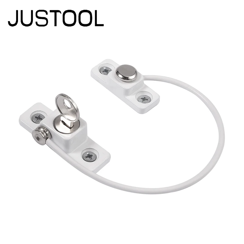 

JUSTOOL 6/10Pcs Lockable Cable Window Door Restrictor For Home Hospital School Child Baby Safety Security Lock Cable Catch Wire