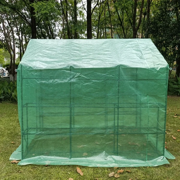 Protection plant covers easily assembled waterproof pointed roof polythene green house for herb and flower