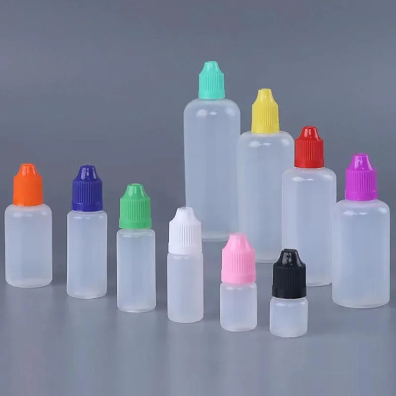 

50pcs Plastic Dropper Bottles Empty Squeezable Containers pianting, fixing ,fill something usefull 3/5/10/15/20/30/50/100/120ml
