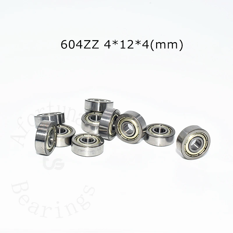 604ZZ 10Pieces Bearing 4*12*4(mm) chrome steel Metal Sealed High speed Mechanical equipment parts