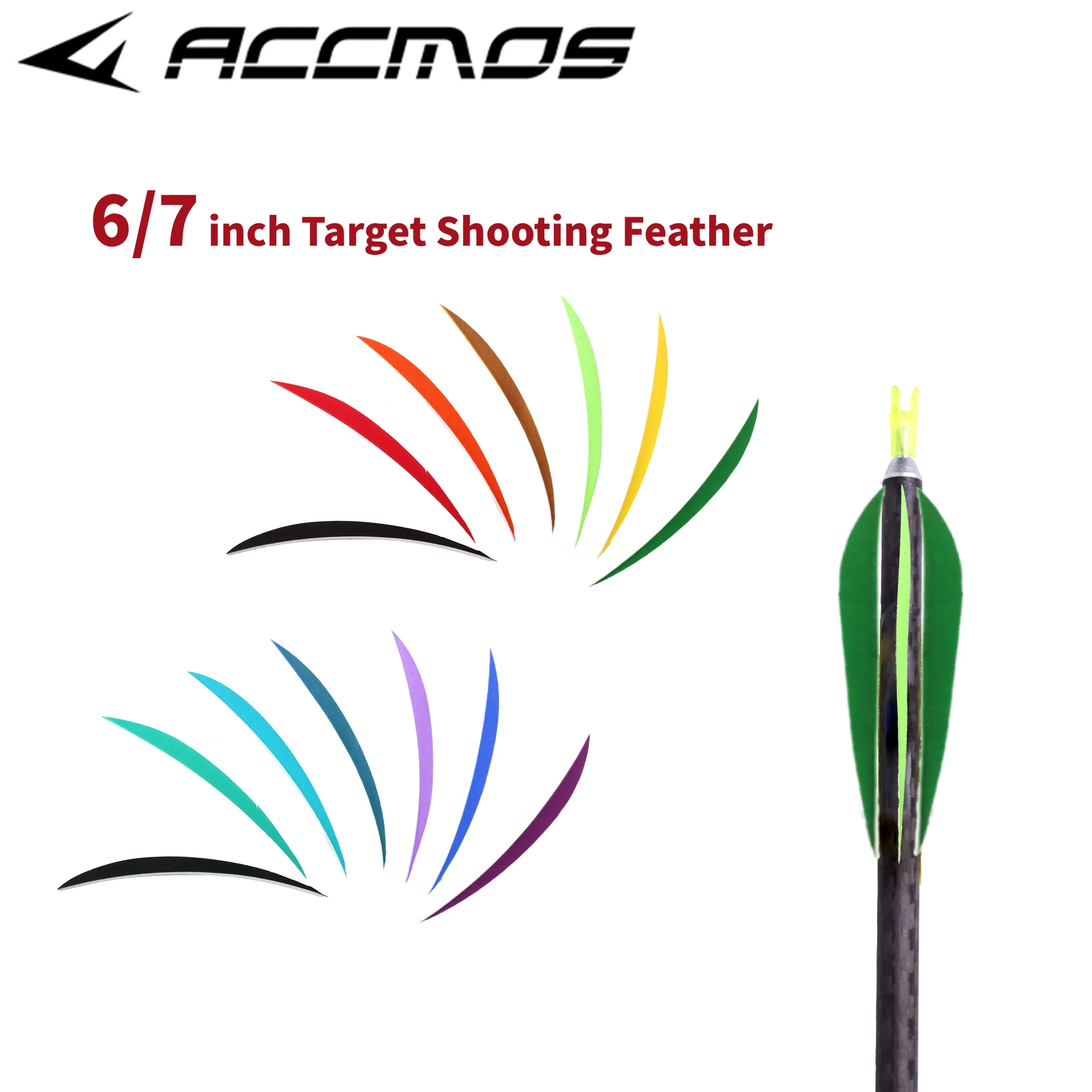 

50ps 6inch Target shooting feather Archery Fletching Feathers Turkey Natural Real Feather Archery arrow accessory