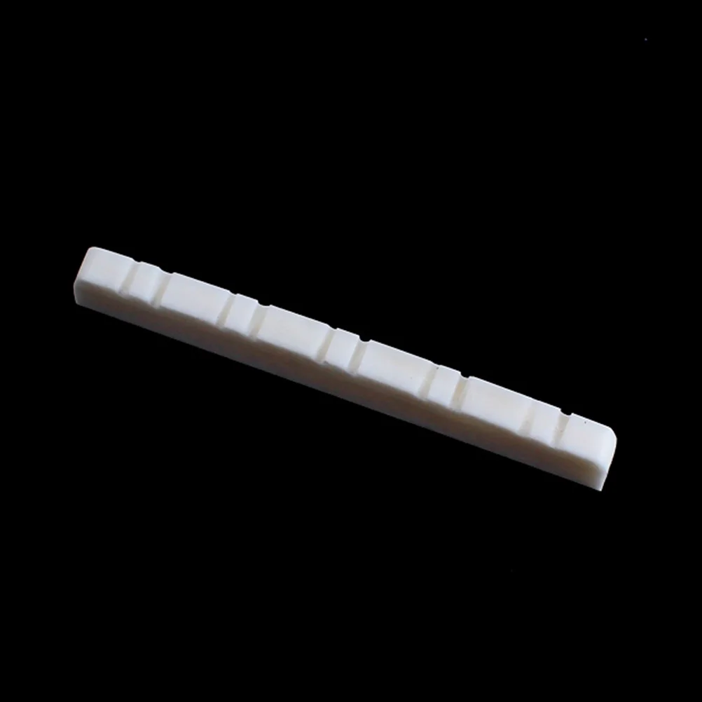 

Electric Guitar Replacement Slotted Oxen Bone Nut 10 String Instrument Accessory Durable Lightweight Guitar Parts