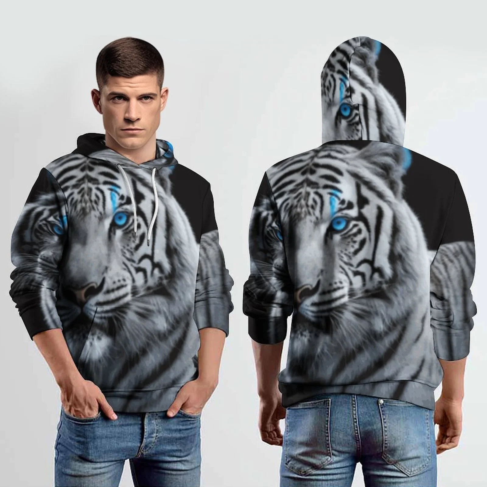 2023 men's casual sweaters, 3D personalized customization, multiple printed hoodies, autumn and winter fashion casual hoodies