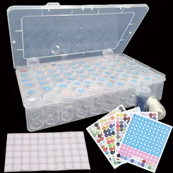 24/30/48/60 Bottles 5D Diamond Painting Tools Accessories Beads Mosaic Storage Container Storage Box Case With Labels Stickers