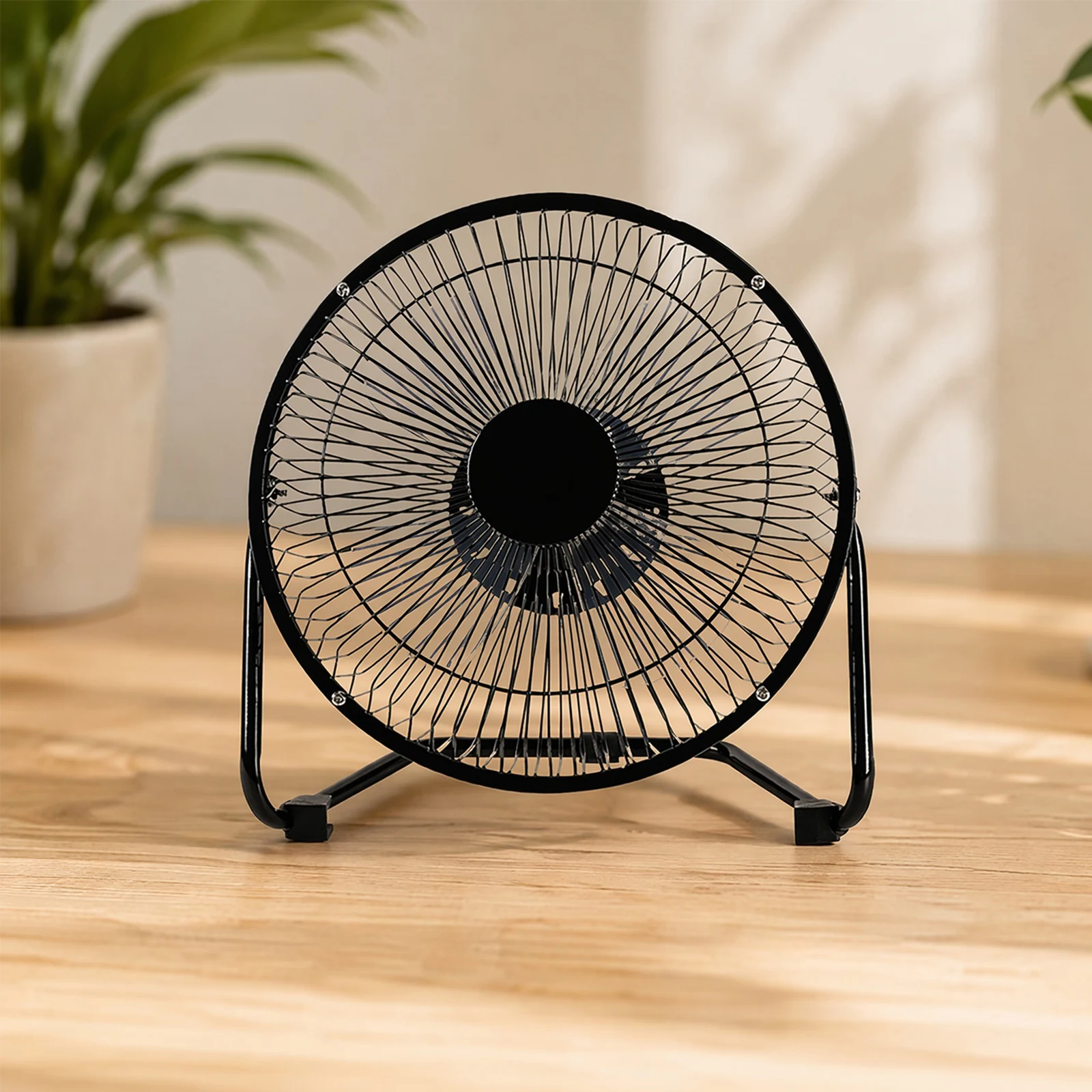 9 inch High Velocity Floor Fan 3-Speed USB Powered Portable Metal Cradle Fan with Adjustable Tilt Wall Mounted & Standing Fan view 4