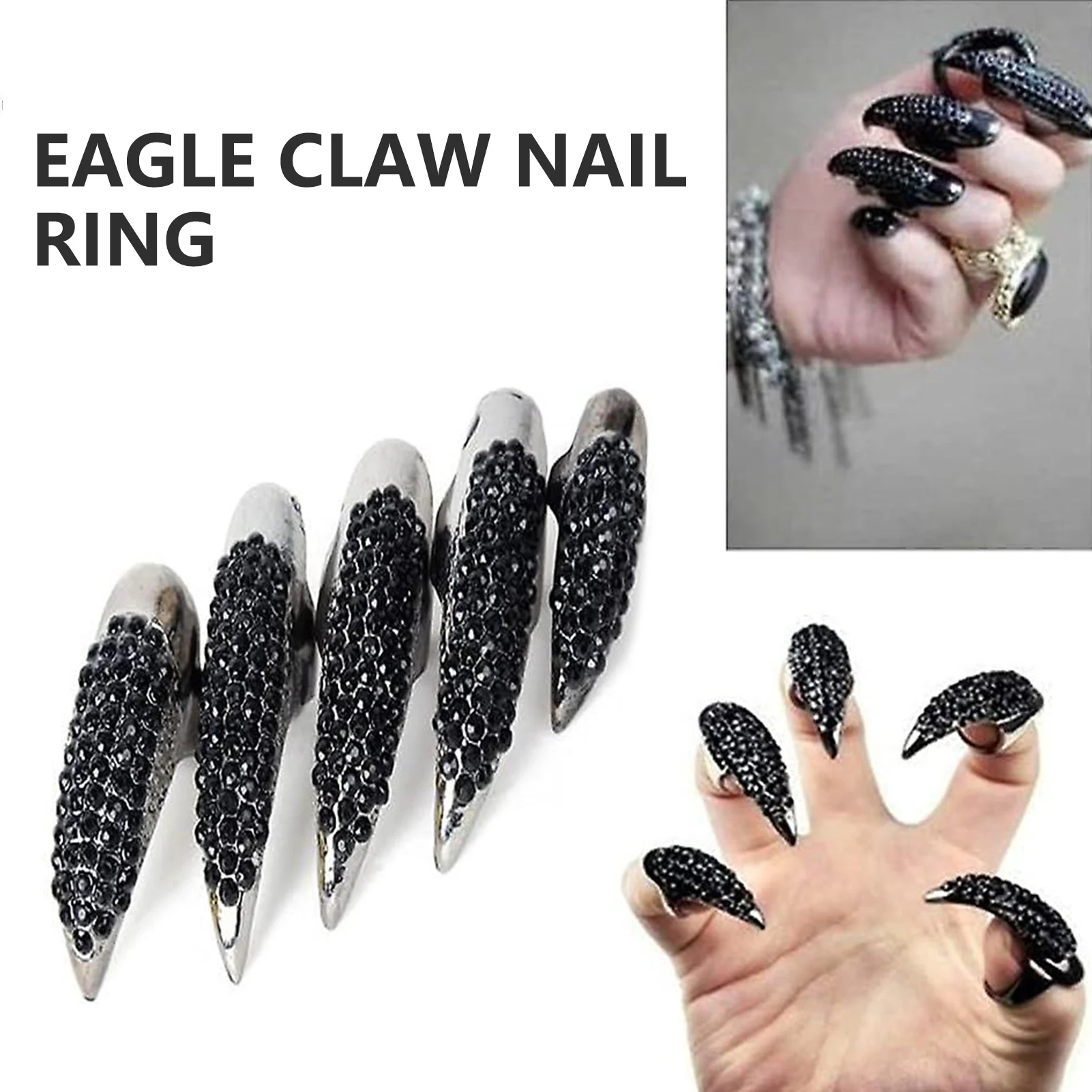 5pcs Eagle Claw Style Nail s Talon  Nails Claw Tip Suitable For Cosplay Role Playing