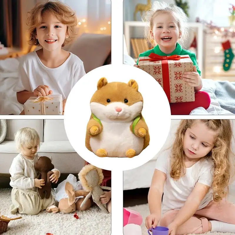 Bonito animal de pelúcia bonito hamster boneca de pelúcia dos desenhos animados brinquedo de pelúcia festas suprimentos decoração para casa dormir brinquedos calmantes para