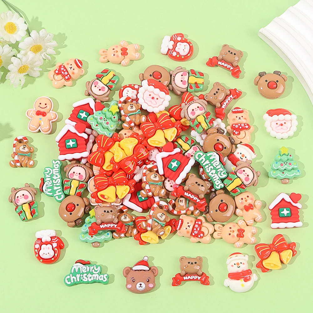 5/11/23pcs Multi-color Resin Bees,turtles,dinosaurs,Christmas Series Non Porous Beads,DIY Decorative Accessories,Christmas Gifts