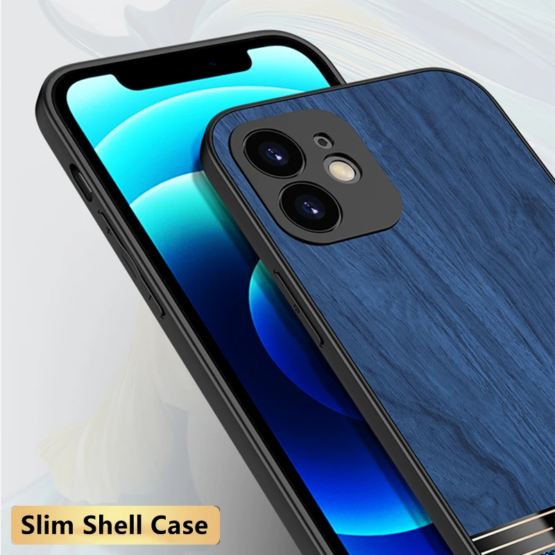 Wood Pattern Case Funda For Apple iPhone 11 12 13 14 15 Pro XS Max Mini XR 8 7 Plus SE 2022 2020 3 SE3 Shockproof Case Cover