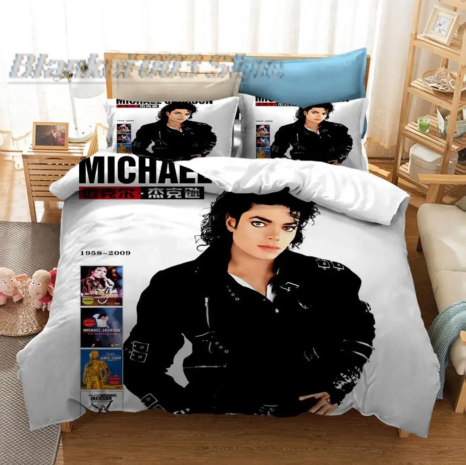 

Michael Jackson 3D Printed Bedding Set Duvet Covers Pillowcases Comforter Bedding Set Bedclothes Bedding (No Sheet)