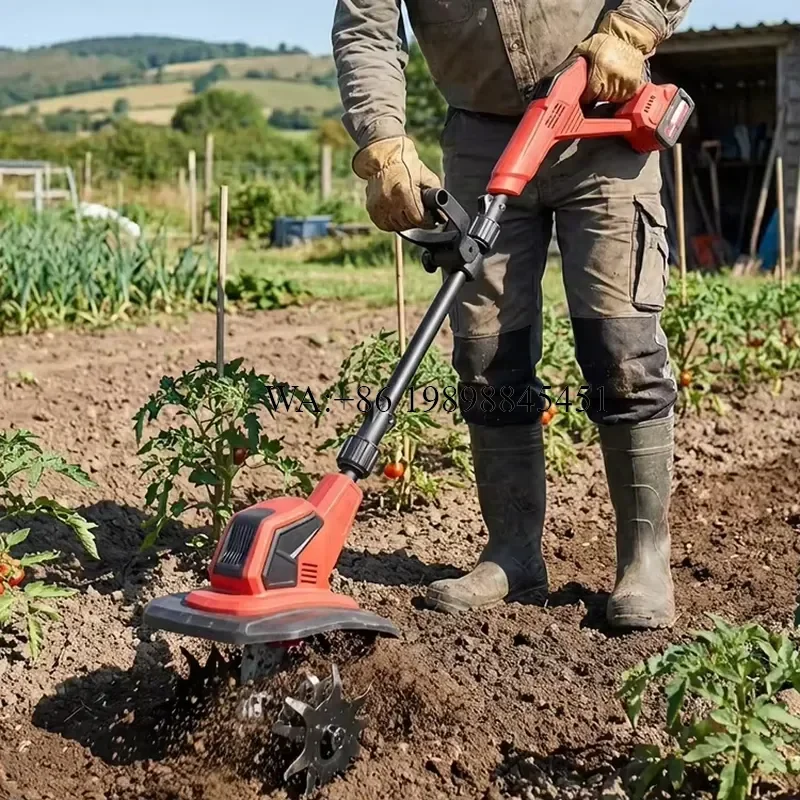 WMWMNU for SENGXIN Handheld Hoe Rotary Tiller 4.0Ah Lithium Battery Metal Micro Weeding Soil Loosening