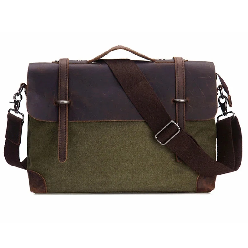 Maleta de couro genuíno para homens, bolsa mensageiro, bolsa de ombro, bolsa crossbody, moda, 2024