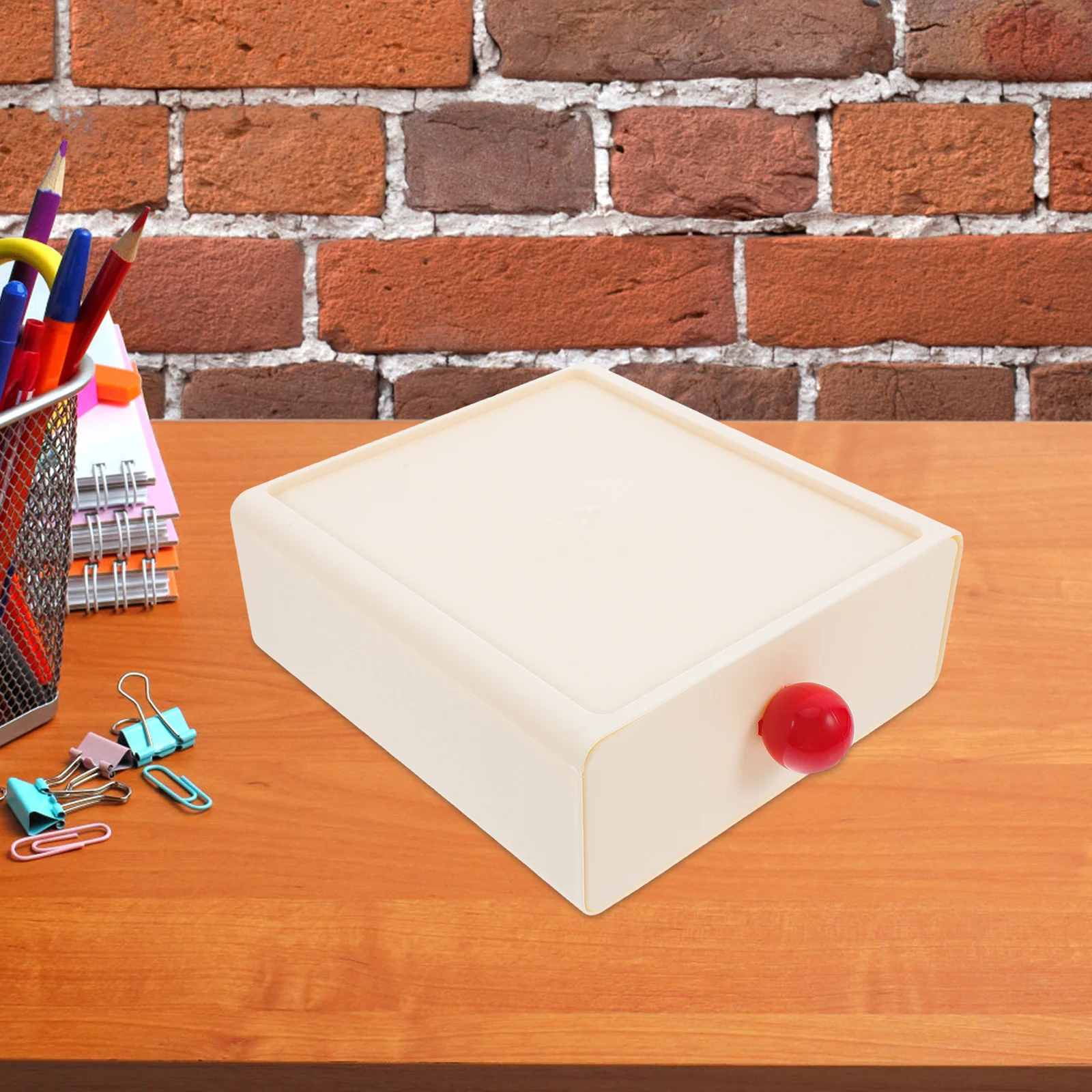 

2 Pcs Storage Box Desktop Organiser Art Supply Organizer Mini Home Office Accessories Plastic Bathroom Drawer