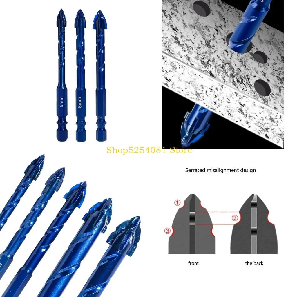 

AXYC Drill Bit Set for Porcelain Tile Concrete Brick Glass Ceramic Tile Drilling Bit Triangles Drill Bit