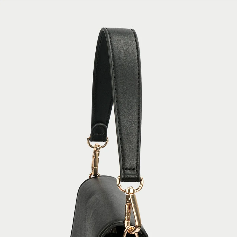 Artificial Leather Bag Strap Handbags Handles For Handbag Short Bag Strap Purse Strap Golden Buckle Replacement Bag Belt