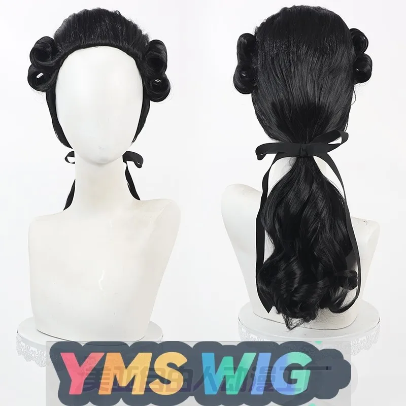 【MES WIG】 Accessoires de spectacle de palais, couvre-chef, perruque de Cosplay d'avocat de juge, spectacle de pianiste pour hommes européens et américains
