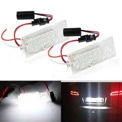 2x For Audi A6 C5 4B Sedan 1997~2004 LED Car CanBus No Error Number License Plate lights bulb White No Hyper Flash 6000K @12V