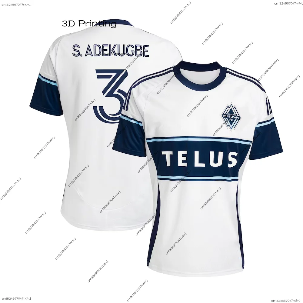 2025 Nuovi arrivi Canadian Football S.Adekugbe Uomo Estate Calcio T-shirt sportiva Maglia da calcio Vancouver Kit speciale