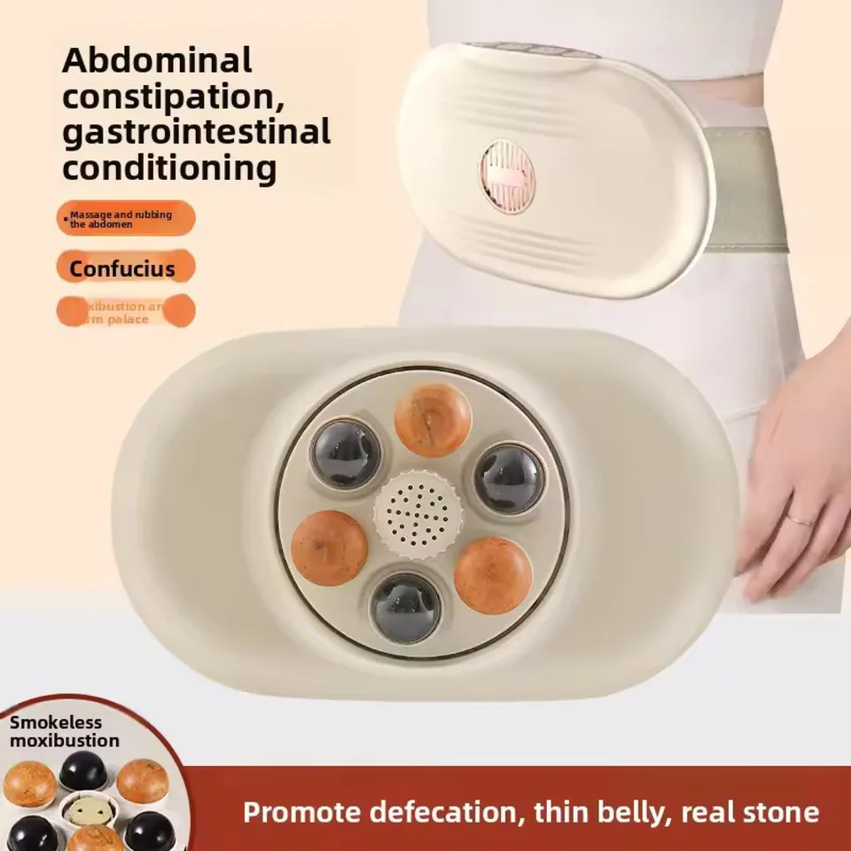 

Automatic Heated Abdominal Massager Vibrating Rechargeable Wireless Massager Belt For Waist Back Warm Compress Slimming