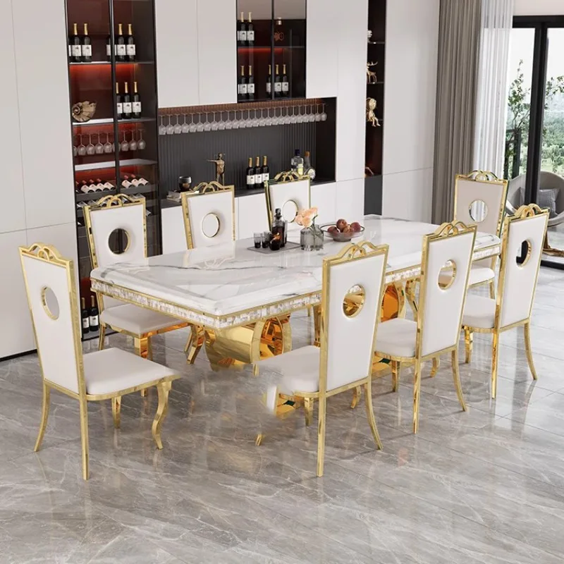 Kitchen Marble Dining Table Restaurant Side Chairs Living Room Study Dining Table Writing Office Muebles Commercial Furniture view 3