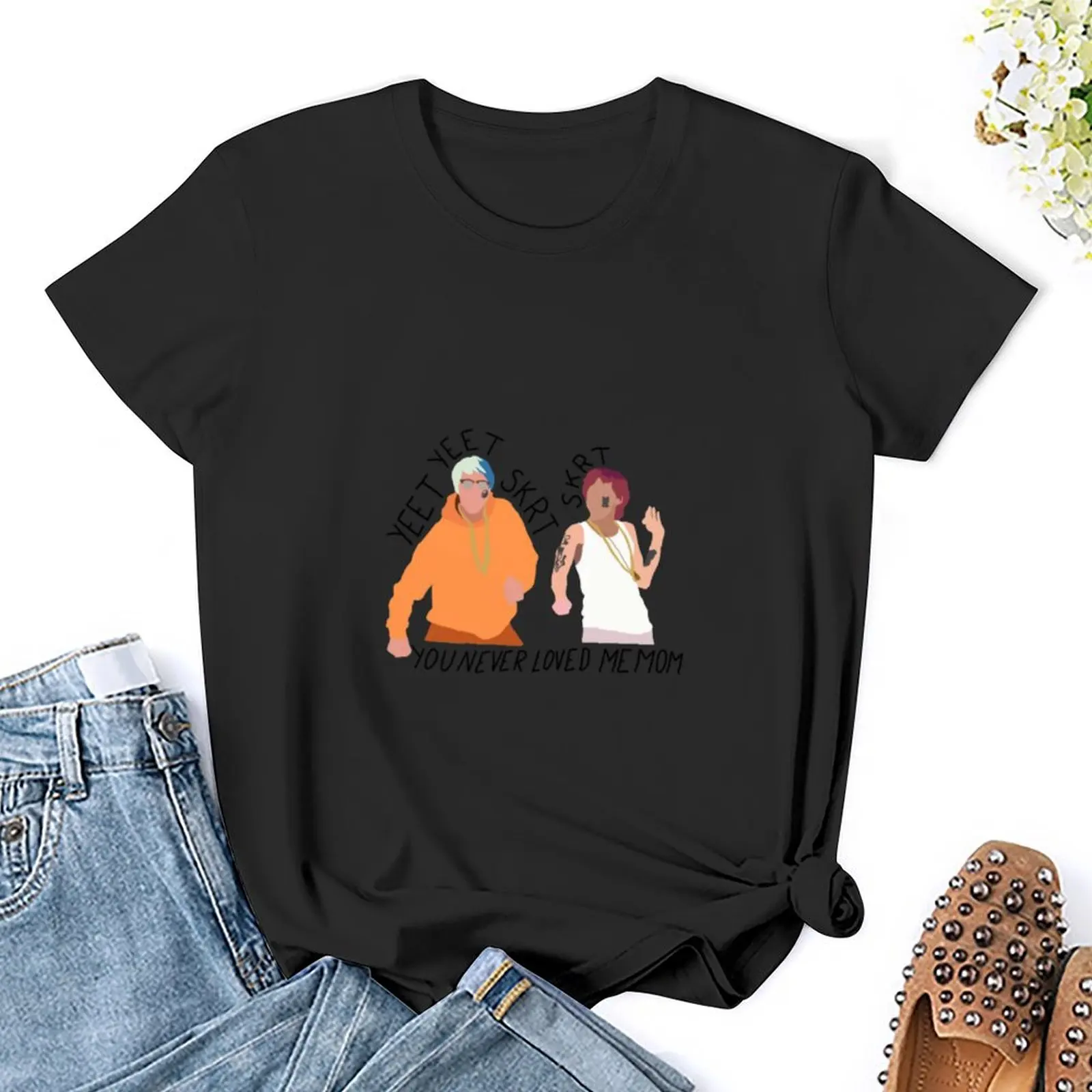 Yeet-Camiseta Yeet Skrt para mujer, ropa estética de anime, vestido de talla grande, sexy, Verano