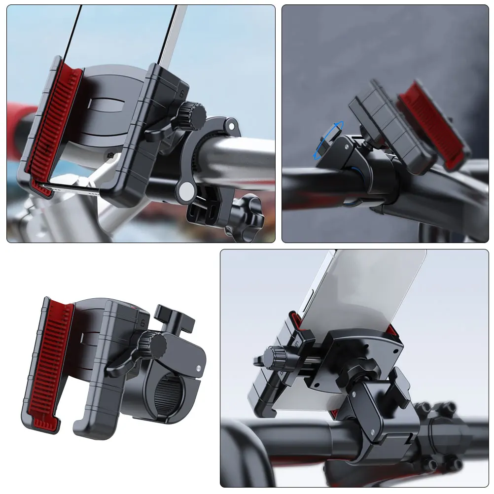 Support de téléphone Anti-secouement pour moto, Absorption des chocs, support de vélo universel pour golfeur, Navigation vidéo, Selfie PP ABS