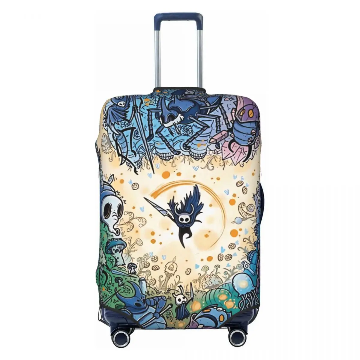 Hollow Knight Game Suitcase Cover Vacation Travel Practical Luggage Supplies Protection