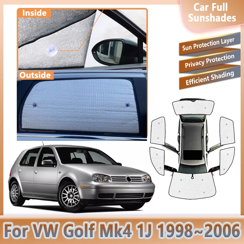 

Для Volkswagen VW Golf Mk4 1J Golf4 1998 ~ 2006 автомобильный полный солнцезащитный козырек, лобовое стекло, оконный козырек, защита от ультрафиолета, аксессуары, чехол