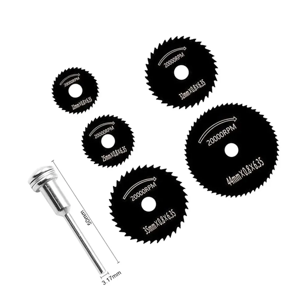 6pcs Woodworking Metal Cutting Blade Electric Drill Circular Blade High-speed Steel Electric Grinder Small Saw Blade Tool Set