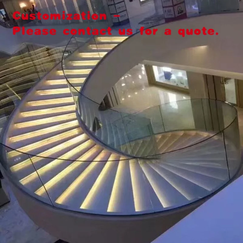 

custom.High Quality Best Selling Glass Stair/led Step Wooden Staircase