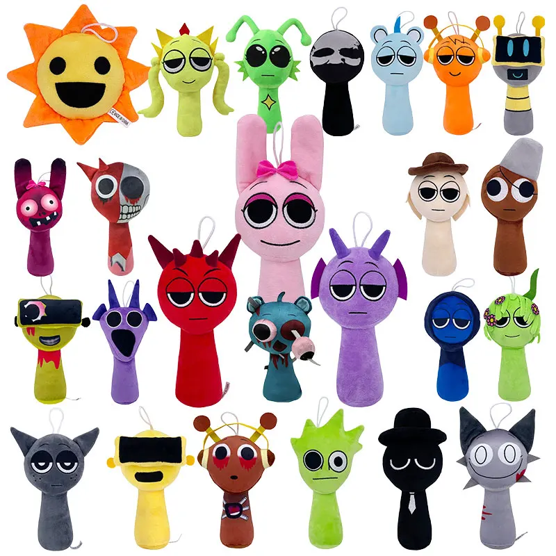 Sprunki Incredibox Plush Toys Spronki Mr Sun Tree Pinki Clukr Funbot Stuffed Dolls Family Collection Toys Give As Chrismas Gifts