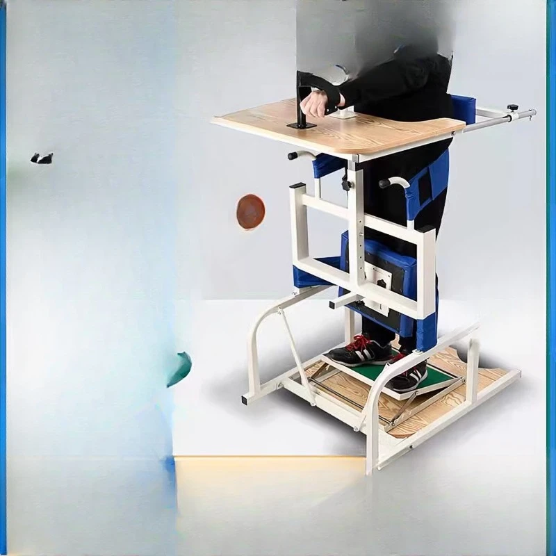 Stroke hemiplegia standing training frame, household multi-functional walking assistance vehicle
