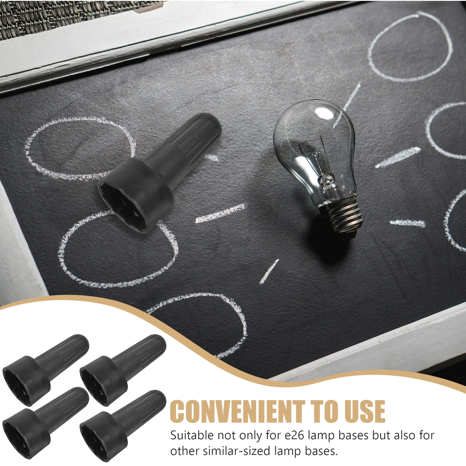 

10pcs E26 Lamp Head Wrench Durable Plastic Tighten Loosen Lamp Bases Socket Ring Removal Versatile Design Comfort Grip Stable