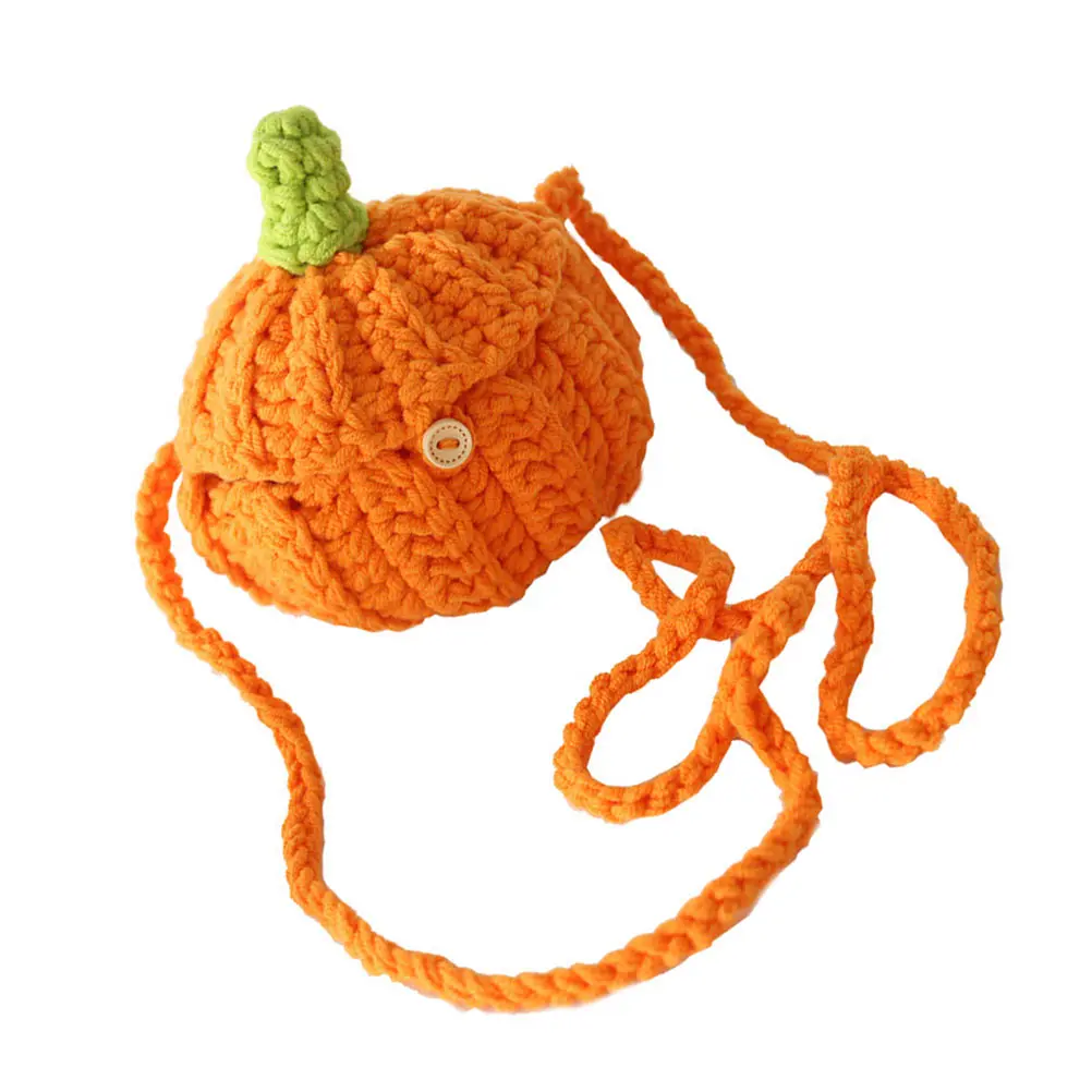 

1pc Candy Bag Knitted Small Bags Orange Yarn Pumpkin Shaped Lightweight Reusable Storage Pouches Gift Bags Summer Parties Women