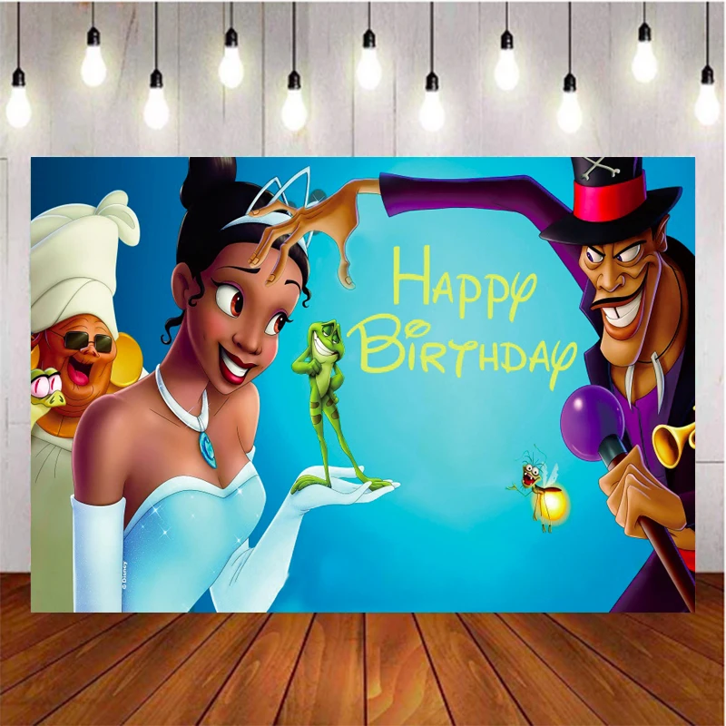 Tiana The Princess And The Frog Photo Backdrop Background For Photography Baby Shower Birthday Decoration Props  Party Supplies