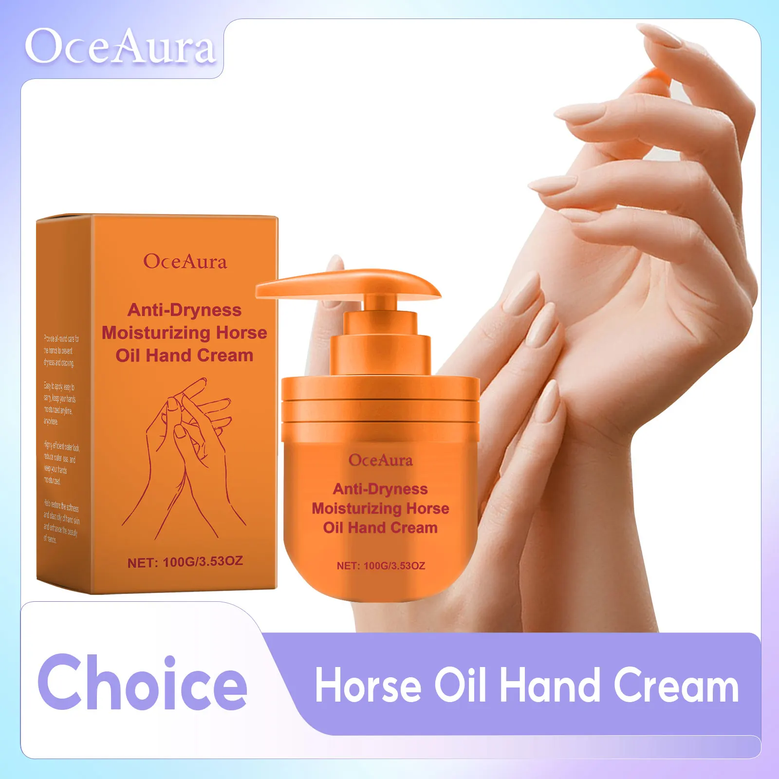 Horse Oil Anti Chapping Hand Cream Moisturizer Soothing Dry Rough Prevent Cracking Hydrating Nourishing Hand Skin Care Products