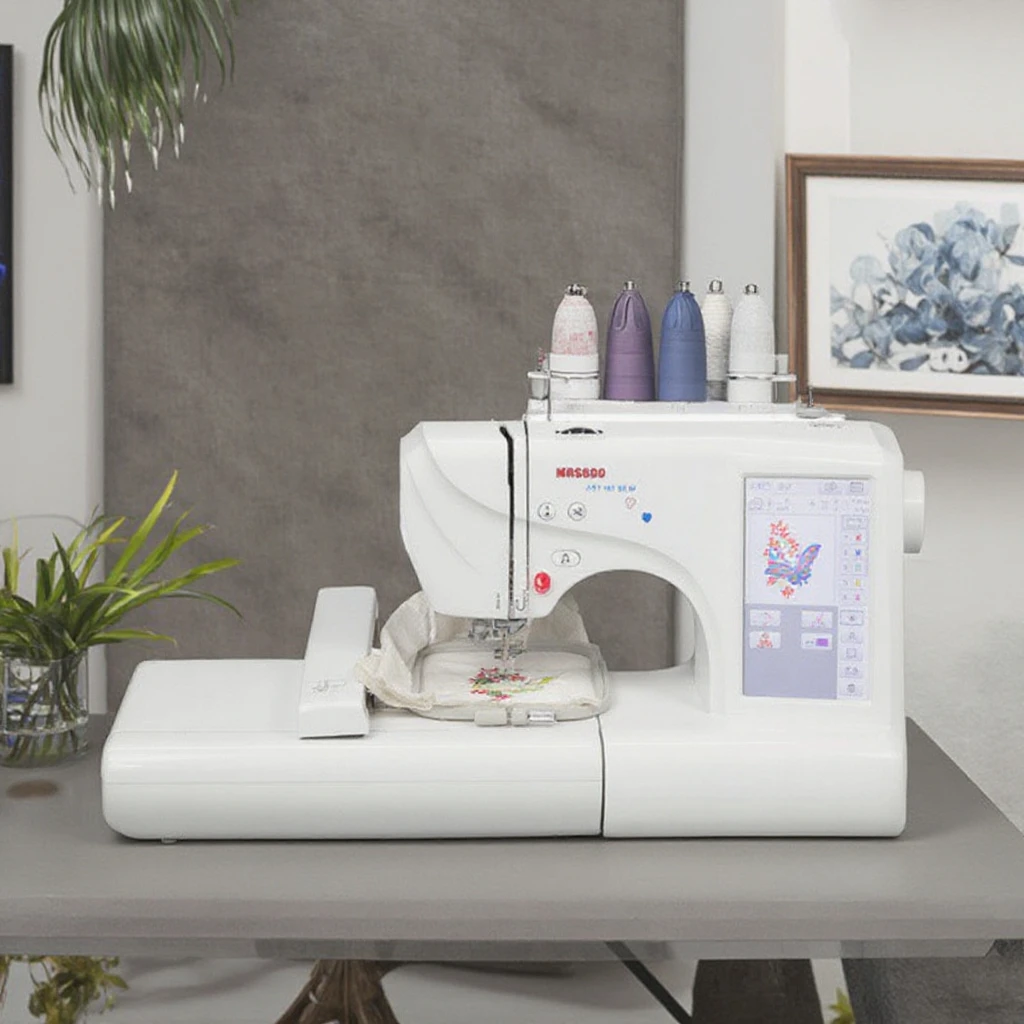 

Household Sewing Machine Multi-function Sewing Embroidery Mechanical Small Computer Embroidery Machine 7" LCD Touch Screen